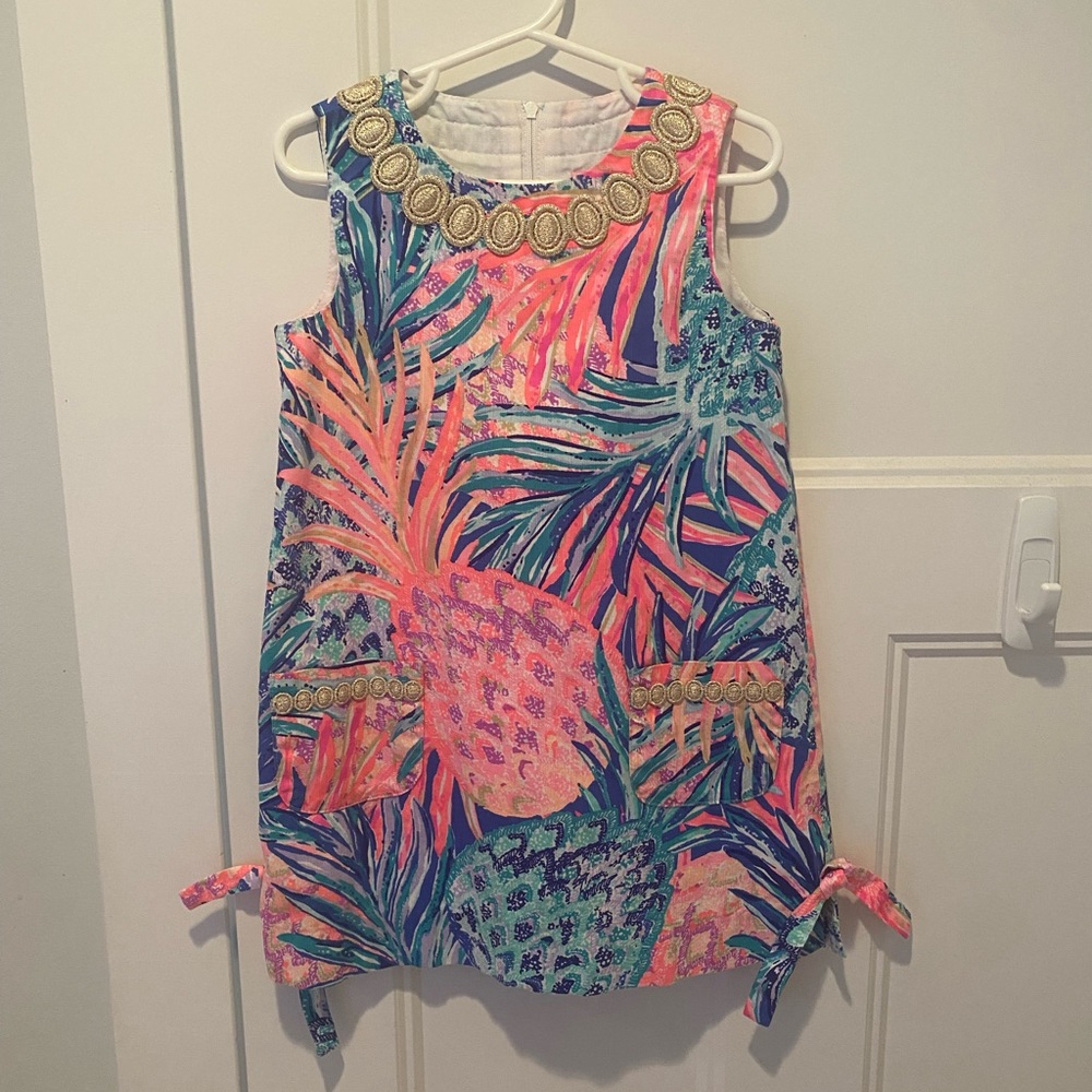 Lilly Pulitzer size 5 shift dress EUC!! Pineapple print